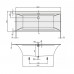 uBQ180SQE2DV-01 SQUARO EDGE 12 Ванна 180х80см, білий (1уп) (1 сорт)