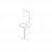122910 ELEGANCE Pack Комплект меблів 45 White (тумба+раков.+дзерк)(1уп) (1 сорт)