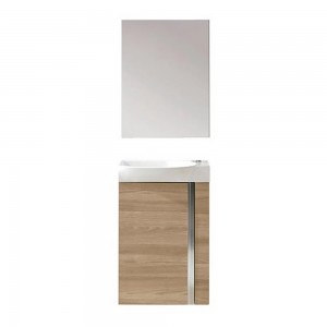 122913 ELEGANCE Pack Комплект меблів 45 Sandy Walnut (тумба+раков.+дзерк)(1уп) (1 сорт)