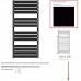 WLWAT111050K9M5E8TS1D Рушникосушка електрична Terma WARP T 1110*500 ,колір RAL 9005 mat (чорний мат), підключення E8, Split 600 W (1 сорт)