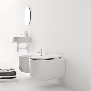 5391 30 Nolita Кришка д/унітазу SLIM, soft close, quick release, білий матовий (1 сорт)