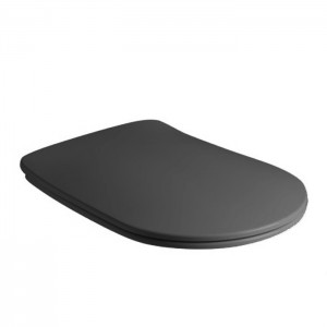 5391 31 Nolita Кришка д/унітазу SLIM, soft close, quick release, чорний матовий (1 сорт)