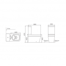 3110140 OPTIMA Компакт безобідковий + кришка  soft-close UF5200(3пак) (1 сорт)
