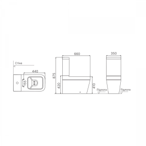 3110140 OPTIMA Компакт безобідковий + кришка  soft-close UF5200(3пак) (1 сорт)