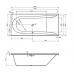 Ванна Boomerang  1800x800 посилений борт, з ніжками, злив по центру (1 сорт)
