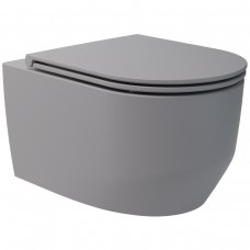 3030140G ART 3.0 Підвісний безобідковий унітаз з кришкою soft-close, Vortex Flush, сірий мат (1 сорт)