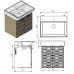 484050G Flow Тумба 50 з умивальником та ручками, сірий матовий (1 сорт)