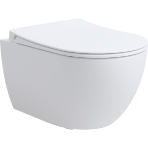 4010511 DO IT Підвісний безобідковий унітаз з кришкою soft-close, Vortex Flush, білий глянець (1 сорт)