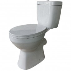 PS212C01VW Basic A Унітаз- компакт безобідковий Vortex Flush, з кришкою soft-close, білий ### (1 сорт)