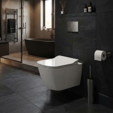 EG321-11MB00E-0000 ELEGANT Унітаз  з кришкою підвісний безобідковий, White Matt (1 сорт)