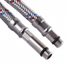 Шланг нержавіюча сталь PROFI FIX М10х1/2″ 0,4 м ПАРА EPDM