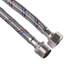 Шланг нержавіюча сталь PROFI FIX 1/2″х1/2″ ЗВ 1.0 м EPDM