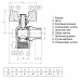 Кран кульовий Q PROFESSIONAL 1/2″ нв КБ кутовий Q154 PN40