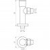 Кран вентильний кутовий з американкою SOLOMON LUX 1/2″ CHROM 7777 (2шт. КОМПЛЕК ) (1уп)