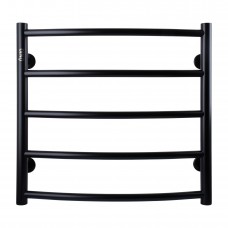 Рушникосушарка UNIO LD W 500-500-5 BLK Драбинка Дуга вода чорна