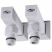 Набір Кран напівобертовий кутовий з американкою SOLOMON LUX 1/2″ CUBE WHITE 8888 (1уп)