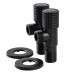 !!Набір кранів кутових кераміка SOLOMON EXCLUSIVE 1/2″X1/2″ 9889 BB (BLACK/BLACK) (комплект2шт.)