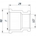 Муфта редукційна 1″х1/2″ВВ нікельована NM531L OPTIMUM