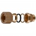 З'єднання зажимне пряме для труби Ø28мм 3/4″З латунне LS442S OPTIMUM