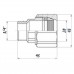 З'єднання зажимне пряме для труби Ø28мм 3/4″З латунне LS442S OPTIMUM