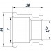 Муфта редукційна 1″х3/4″ВВ нержавіюча SM541S OPTIMUM